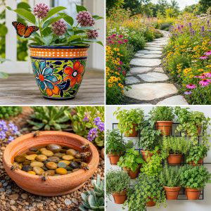 25 Garden Decor Ideas for Pollinator Gardens That Buzz