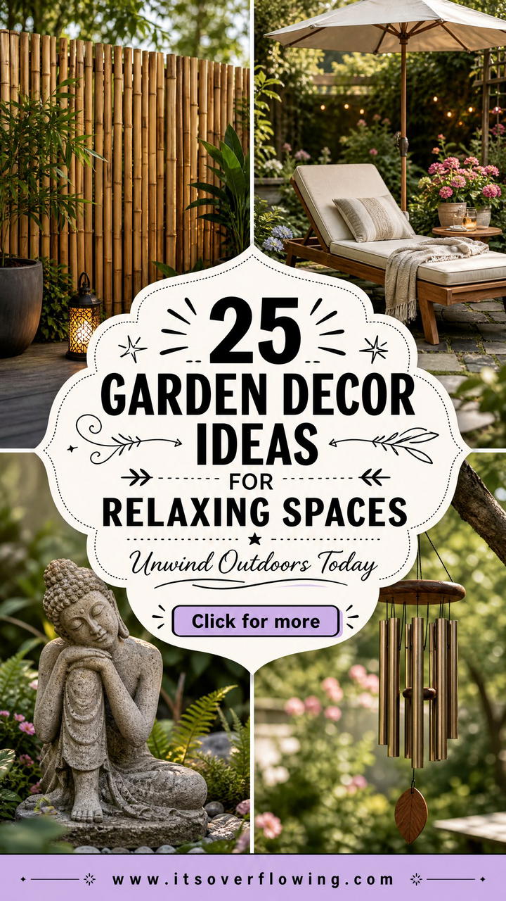 25 Garden Decor Ideas for Relaxing Spaces to Unwind Outdoors - 25 Garden Decor Ideas for Relaxing Spaces to Unwind Outdoors