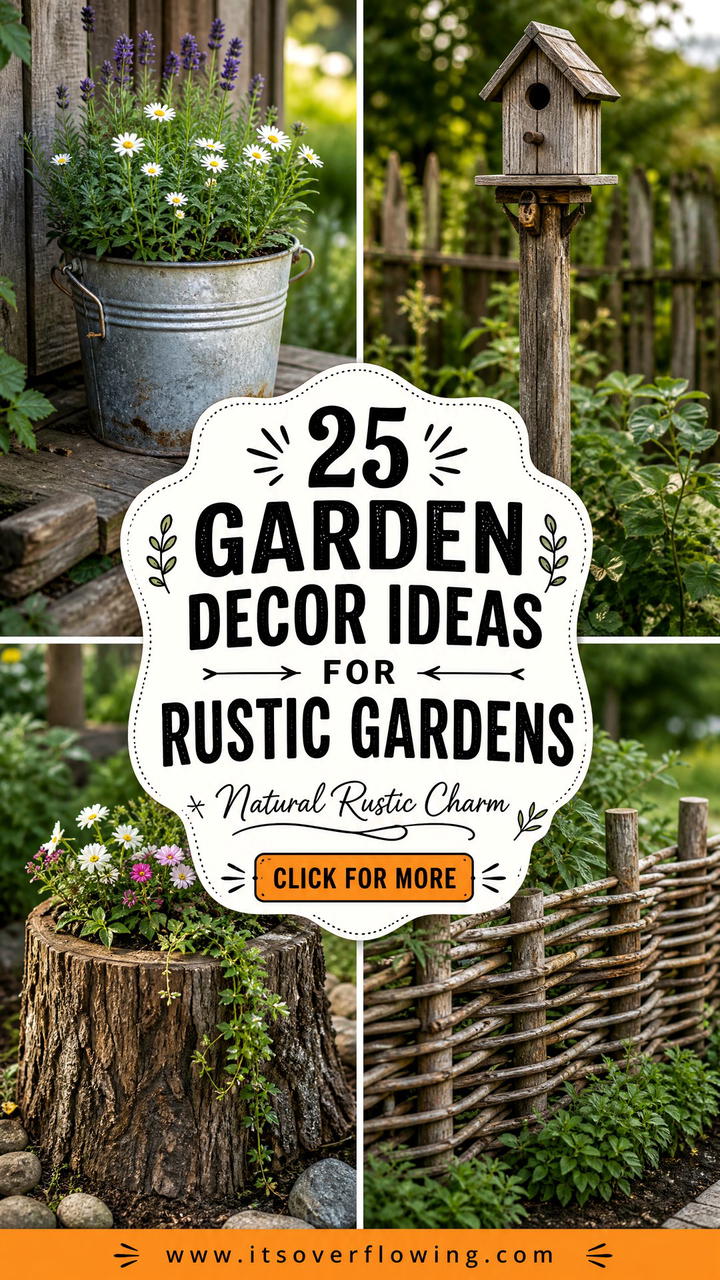 25 Garden Decor Ideas for Rustic Gardens With Natural Charm - 25 Garden Decor Ideas for Rustic Gardens With Natural Charm