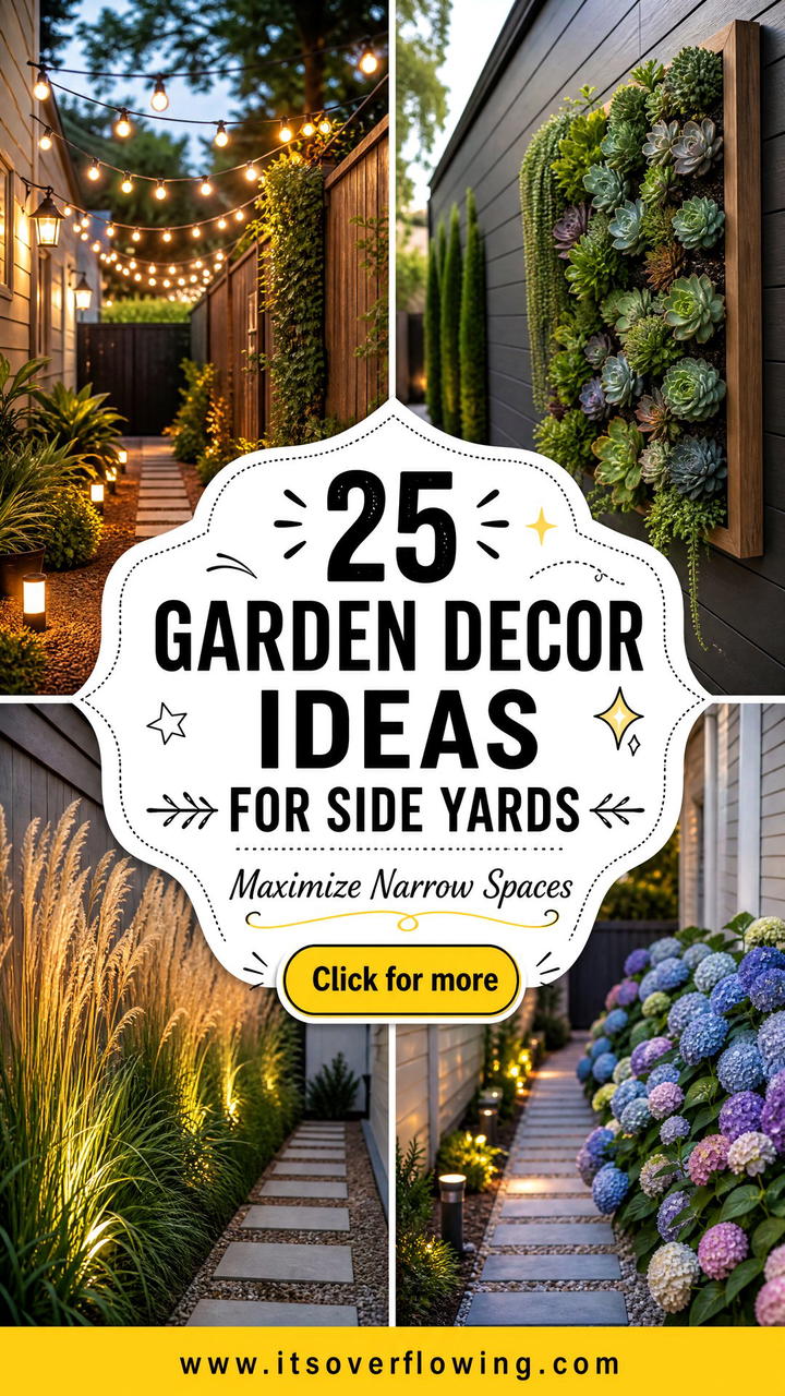 25 Garden Decor Ideas for Side Yards to Maximize Space - 25 Garden Decor Ideas for Side Yards to Maximize Space