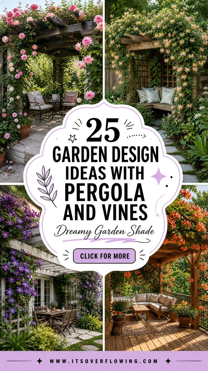 25 Garden Design Ideas With Pergola and Vines for Shade - 25 Garden Design Ideas With Pergola and Vines for Shade