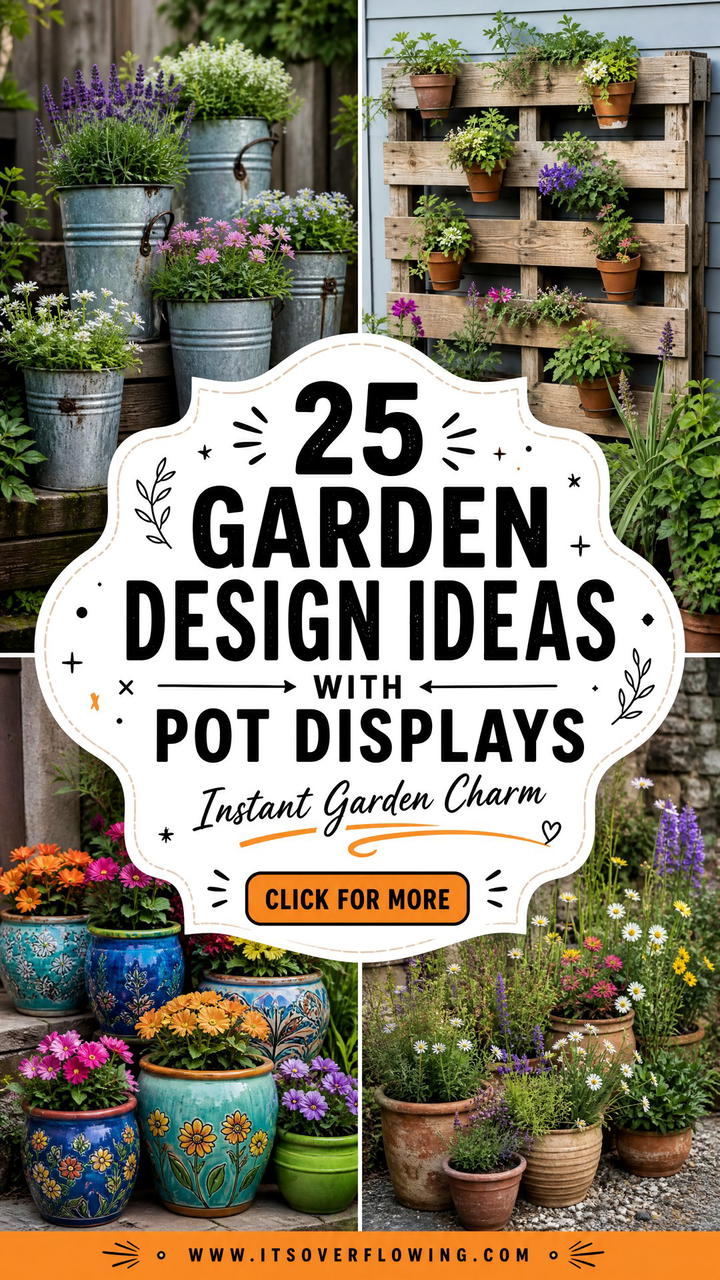 25 Garden Design Ideas With Pot Displays for Instant Charm - 25 Garden Design Ideas With Pot Displays for Instant Charm