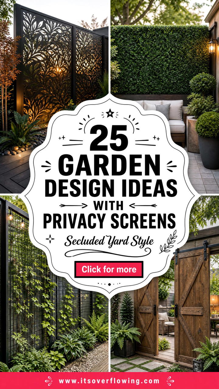 25 Garden Design Ideas With Privacy Screens for Secluded Yards - 25 Garden Design Ideas With Privacy Screens for Secluded Yards