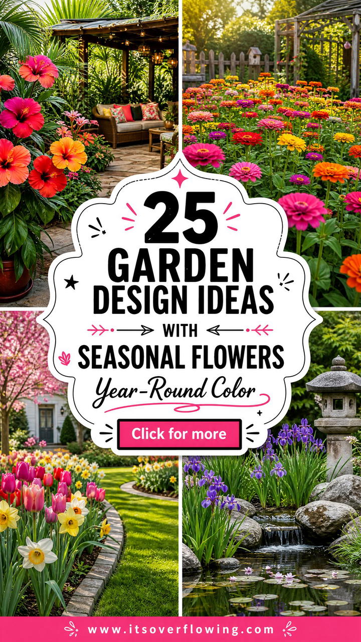 25 Garden Design Ideas With Seasonal Flowers for Year-Round Color - 25 Garden Design Ideas With Seasonal Flowers for Year-Round Color