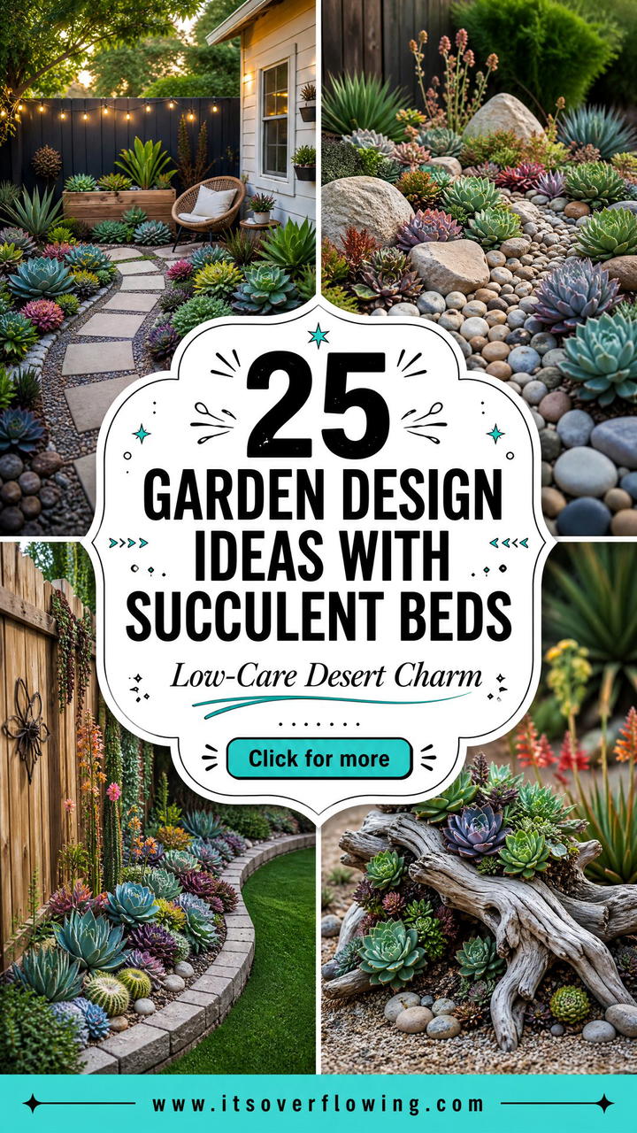 25 Garden Design Ideas With Succulent Beds for Low-Care Style - 25 Garden Design Ideas With Succulent Beds for Low-Care Style