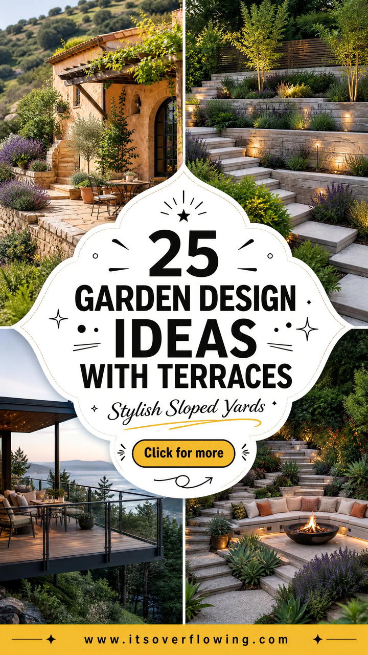 25 Garden Design Ideas With Terraces for Stylish Sloped Yards - 25 Garden Design Ideas With Terraces for Stylish Sloped Yards