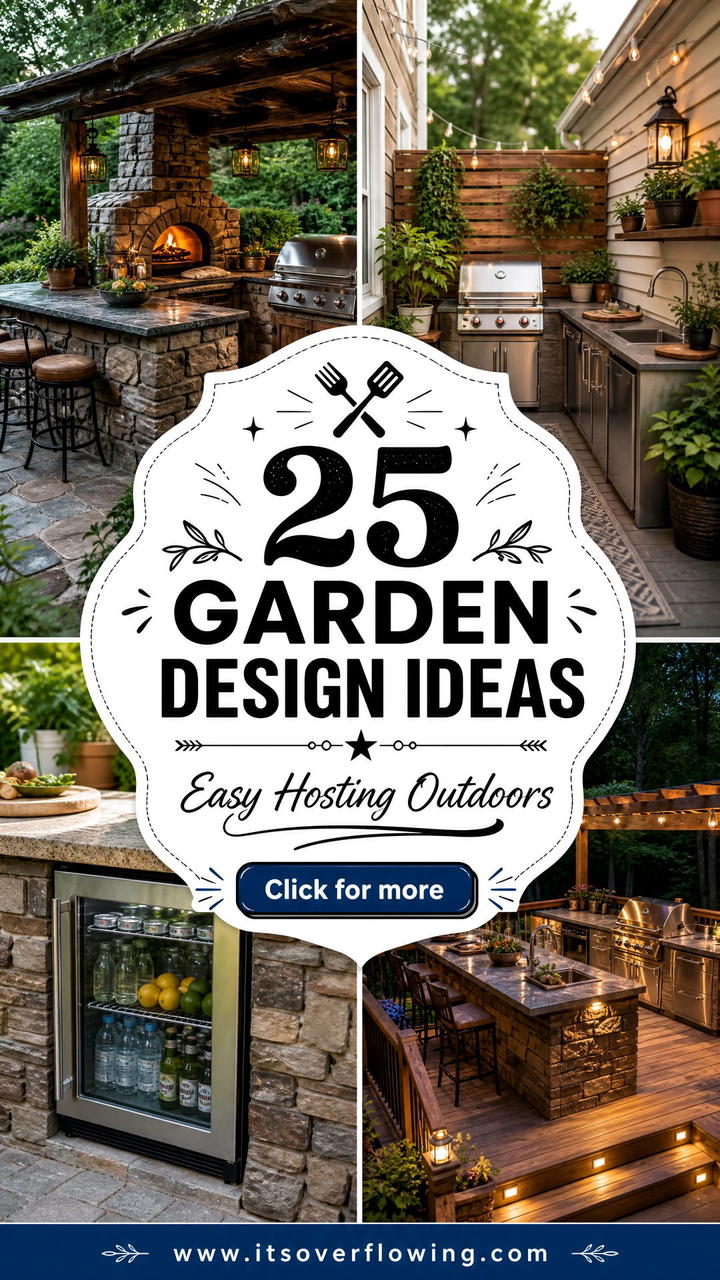 25 Garden Design Ideas for Outdoor Kitchens for Easy Hosting - 25 Garden Design Ideas for Outdoor Kitchens for Easy Hosting