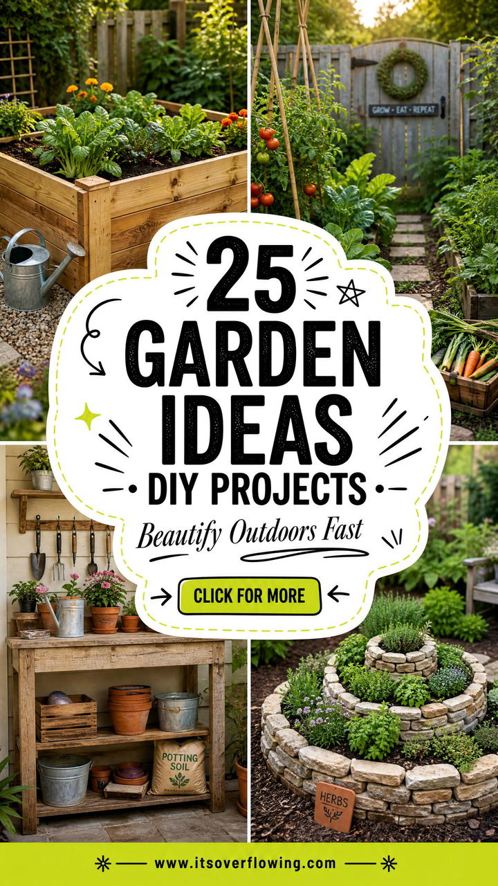 25 Garden Ideas DIY Projects to Beautify Your Outdoor Space - 25 Garden Ideas DIY Projects to Beautify Your Outdoor Space