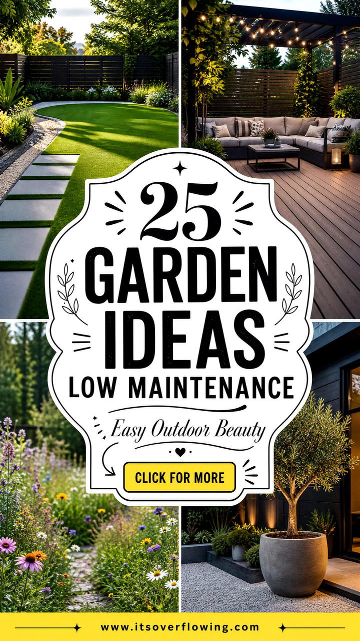 25 Garden Ideas Low Maintenance for Easy Outdoor Beauty - 25 Garden Ideas Low Maintenance for Easy Outdoor Beauty