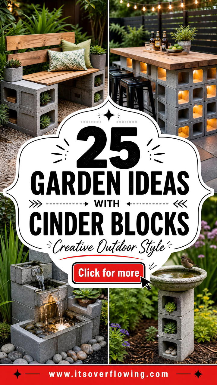 25 Garden Ideas With Cinder Blocks for Creative Outdoor Style - 25 Garden Ideas With Cinder Blocks for Creative Outdoor Style
