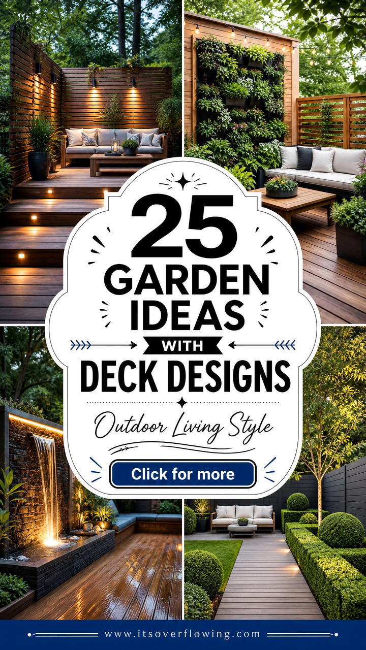 25 Garden Ideas With Deck Designs for Outdoor Living - 25 Garden Ideas With Deck Designs for Outdoor Living