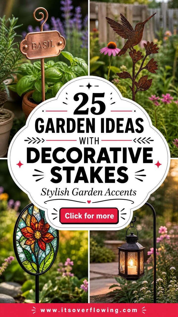 25 Garden Ideas With Decorative Stakes for Stylish Accents - 25 Garden Ideas With Decorative Stakes for Stylish Accents