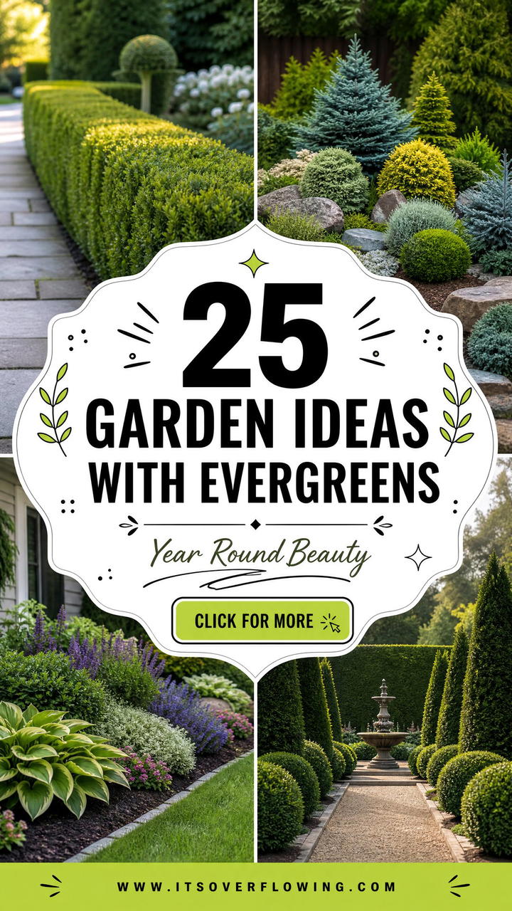 25 Garden Ideas With Evergreens for Year-Round Beauty - 25 Garden Ideas With Evergreens for Year-Round Beauty