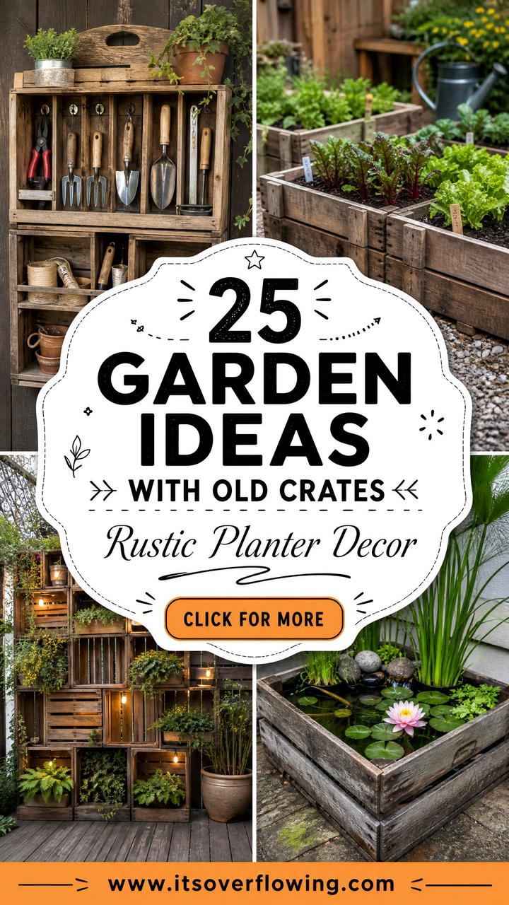 25 Garden Ideas With Old Crates for Rustic Planters and Decor - 25 Garden Ideas With Old Crates for Rustic Planters and Decor