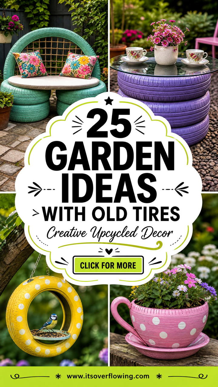 25 Garden Ideas With Old Tires for Creative Upcycled Decor - 25 Garden Ideas With Old Tires for Creative Upcycled Decor