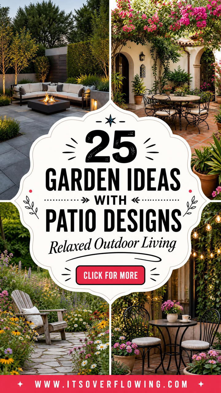 25 Garden Ideas With Patio Designs for Relaxed Outdoor Living - 25 Garden Ideas With Patio Designs for Relaxed Outdoor Living