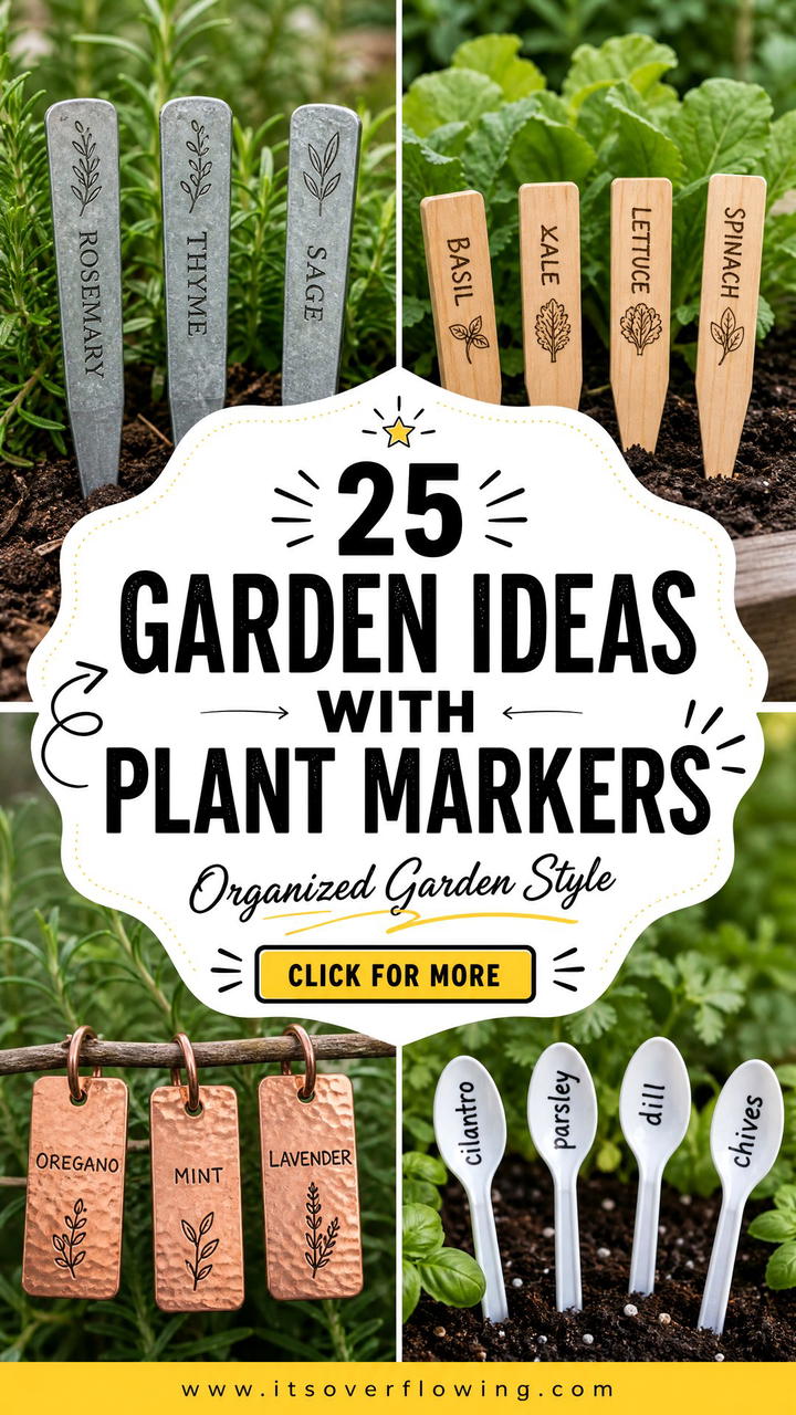25 Garden Ideas With Plant Markers for Organized Outdoor Style - 25 Garden Ideas With Plant Markers for Organized Outdoor Style