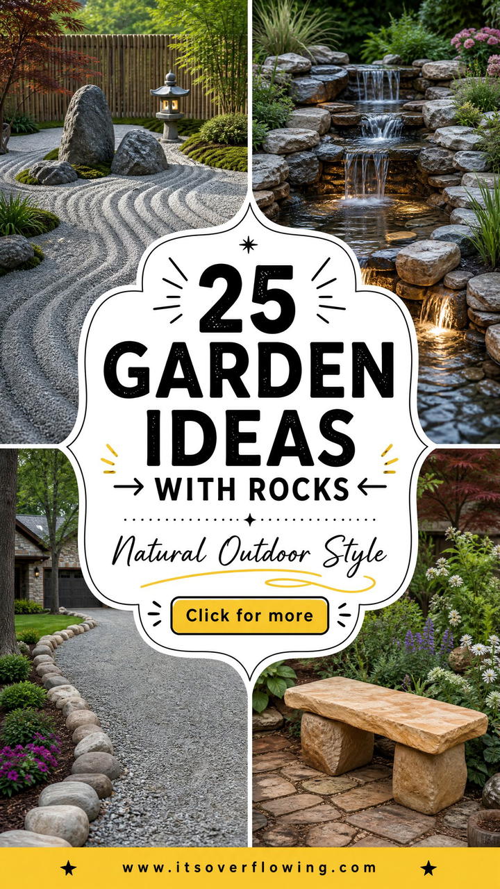 25 Garden Ideas With Rocks for Natural Outdoor Style - 25 Garden Ideas With Rocks for Natural Outdoor Style