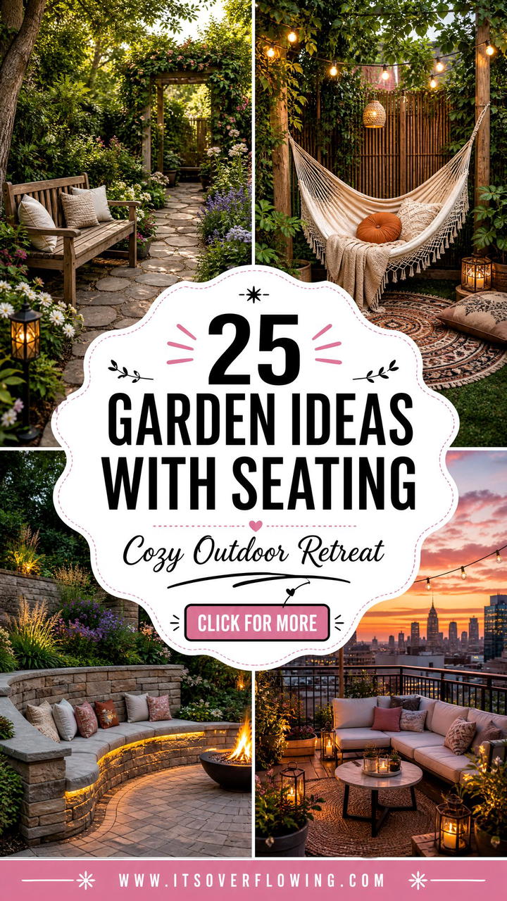 25 Garden Ideas With Seating for a Cozy Outdoor Retreat - 25 Garden Ideas With Seating for a Cozy Outdoor Retreat