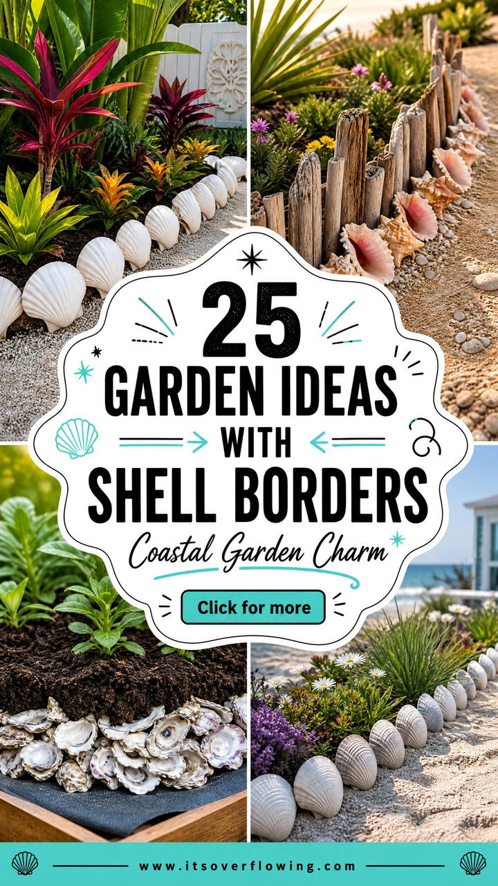 25 Garden Ideas With Shell Borders for Coastal Charm - 25 Garden Ideas With Shell Borders for Coastal Charm