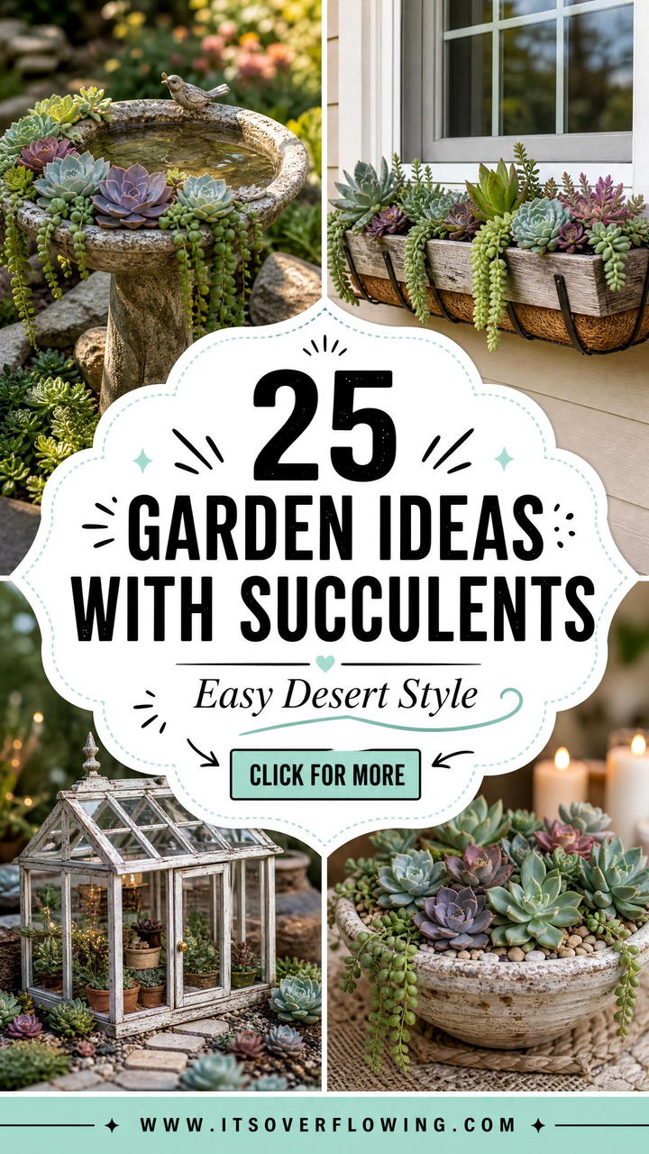 25 Garden Ideas With Succulents for Low-Maintenance Style - 25 Garden Ideas With Succulents for Low-Maintenance Style