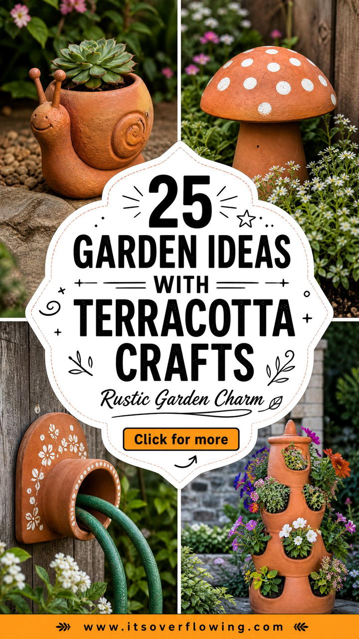 25 Garden Ideas With Terracotta Crafts for Rustic Charm - 25 Garden Ideas With Terracotta Crafts for Rustic Charm