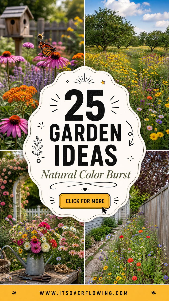 25 Garden Ideas With Wildflowers for Natural Color - 25 Garden Ideas With Wildflowers for Natural Color