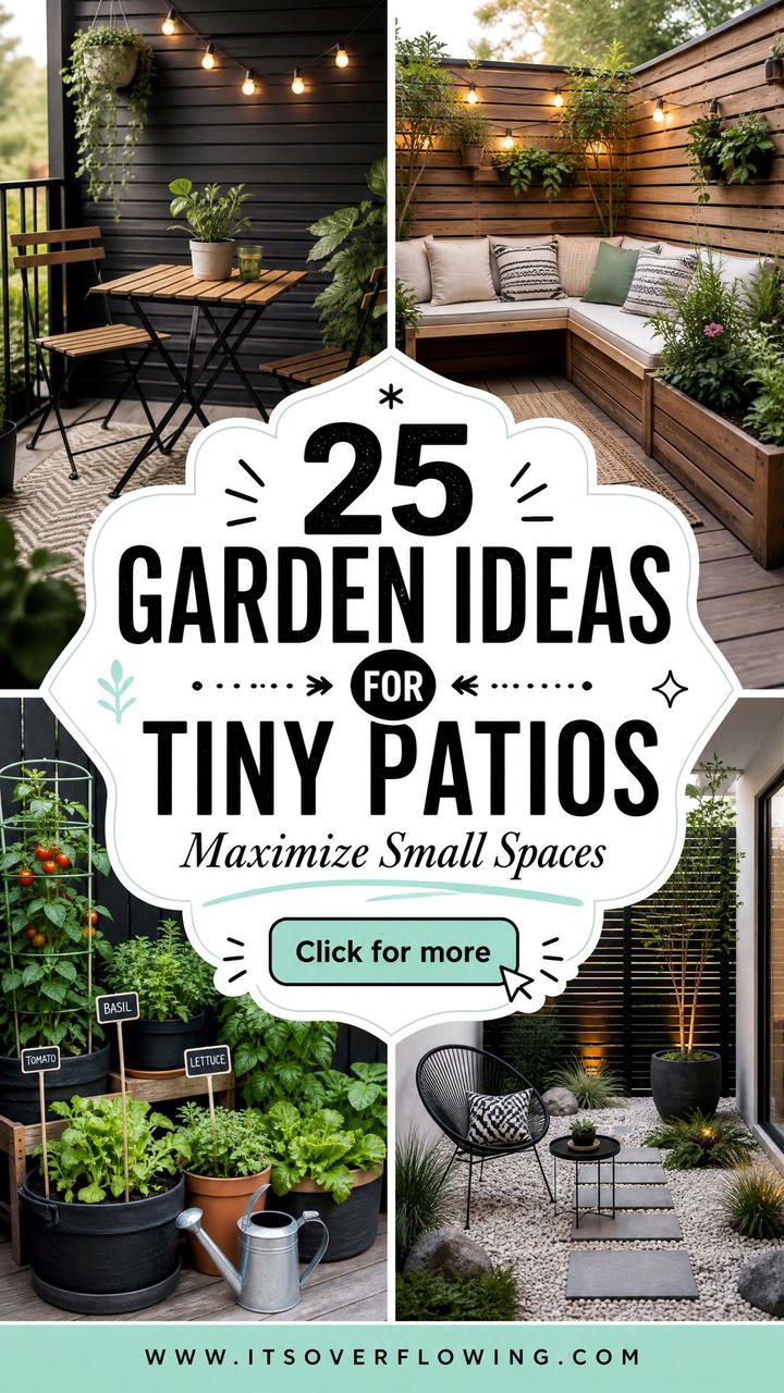 25 Garden Ideas for Tiny Patios to Maximize Small Spaces - 25 Garden Ideas for Tiny Patios to Maximize Small Spaces