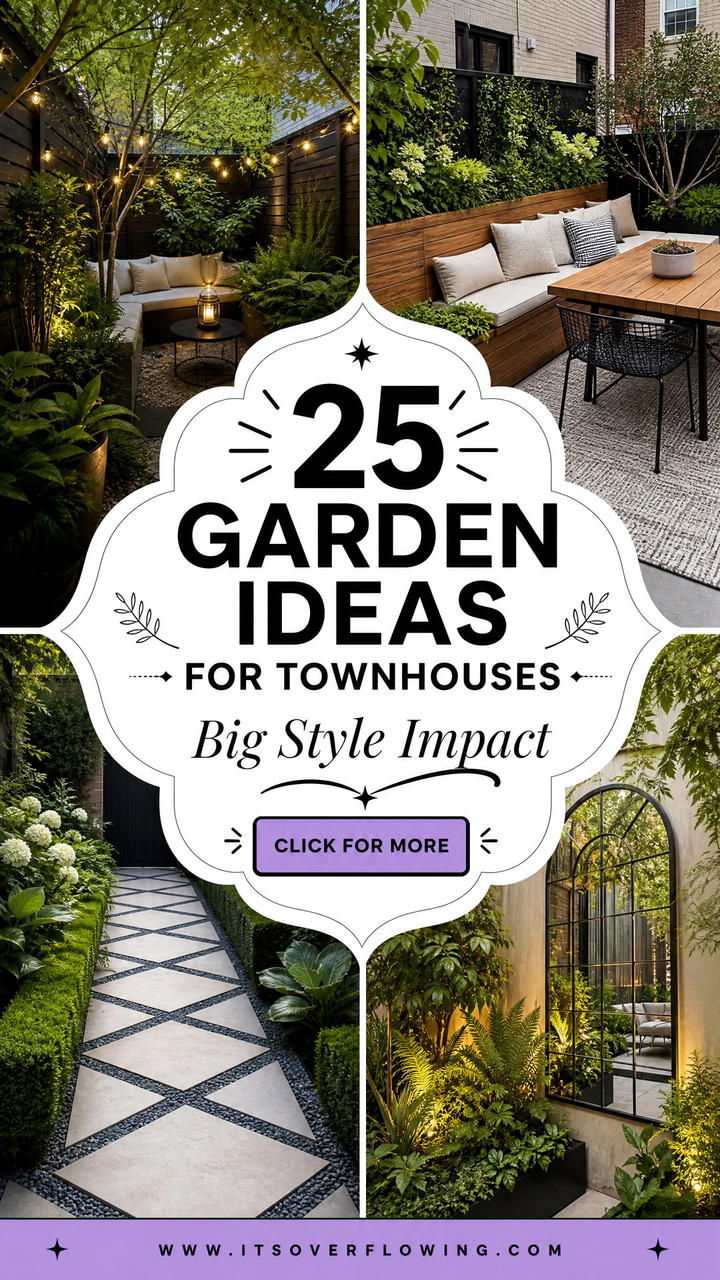 25 Garden Ideas for Townhouses With Big Style Impact - 25 Garden Ideas for Townhouses With Big Style Impact