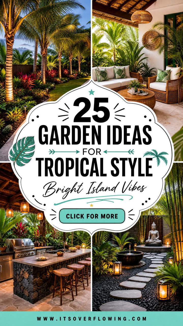 25 Garden Ideas for Tropical Style to Brighten Your Yard - 25 Garden Ideas for Tropical Style to Brighten Your Yard