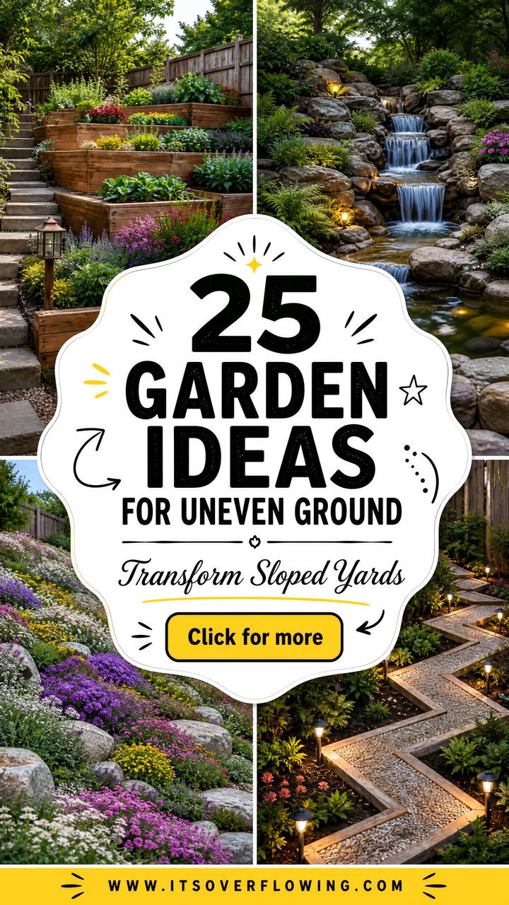 25 Garden Ideas for Uneven Ground to Transform Slopes - 25 Garden Ideas for Uneven Ground to Transform Slopes