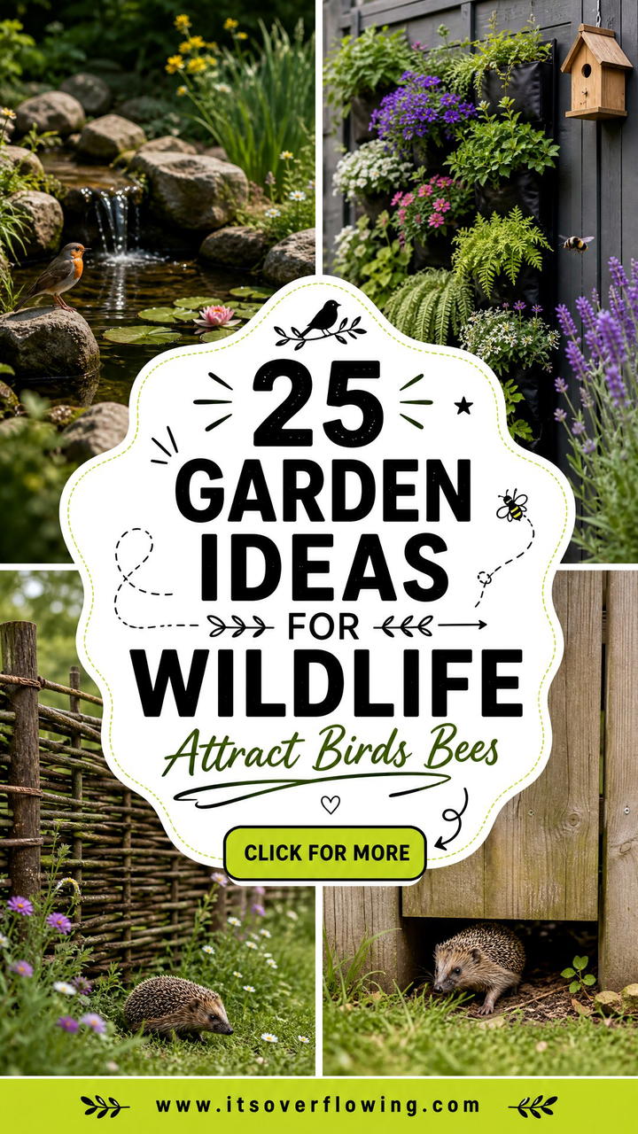 25 Garden Ideas for Wildlife to Attract Birds and Bees - 25 Garden Ideas for Wildlife to Attract Birds and Bees