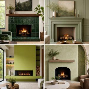 25 Green Fireplace Ideas for a Cozy and Eco-Friendly Home