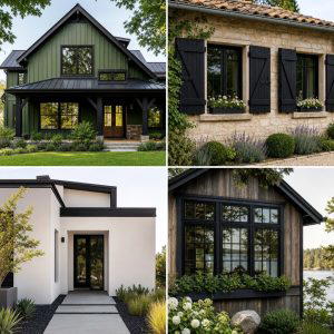 25 Green House Exterior With Black Trim Ideas