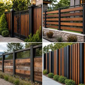 25 Metal and Wood Fence Ideas for Durable Boundaries