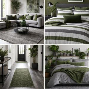 25 Modern Green and Grey Bedroom Design Ideas