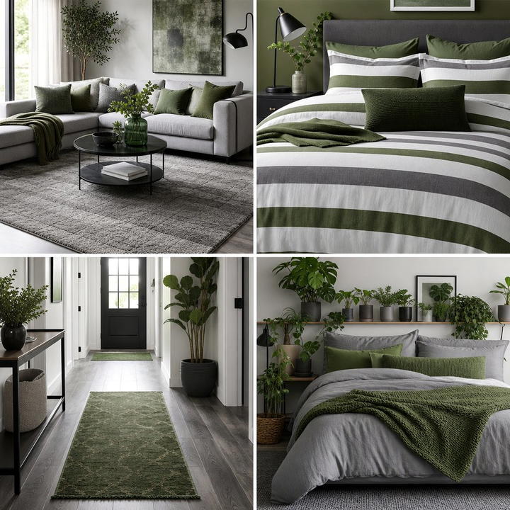 25 Modern Green and Grey Bedroom Design Ideas