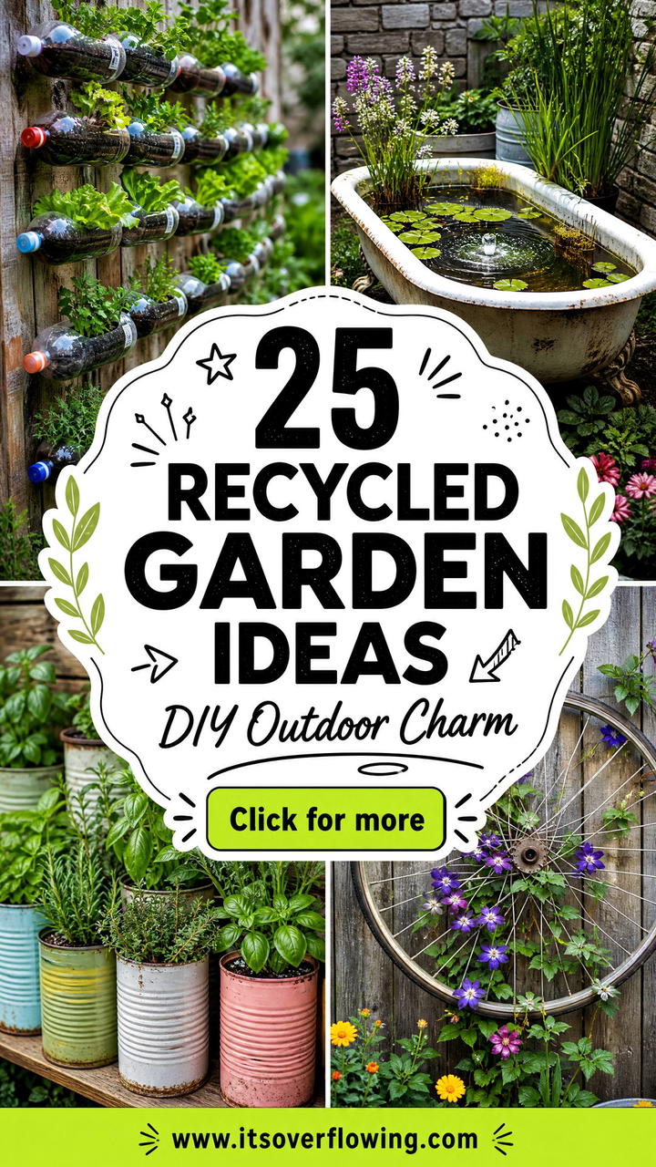 25 Recycled Garden Ideas DIY Projects for Outdoor Charm - 25 Recycled Garden Ideas DIY Projects for Outdoor Charm
