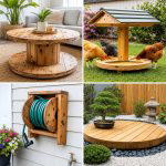 25 Recycled Garden Ideas With Cable Spools for DIY Decor