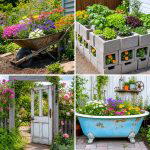 25 Recycled Garden Ideas for Front Yard Decor