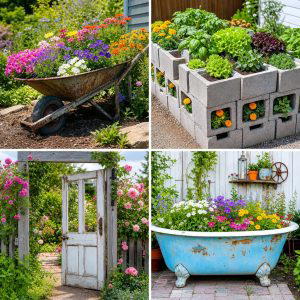 25 Recycled Garden Ideas for Front Yard Decor