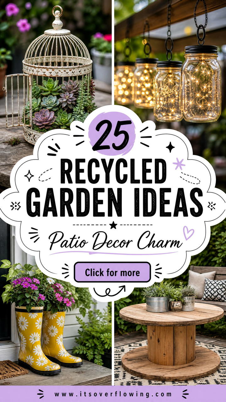 25 Recycled Garden Ideas for Patio Decor - 25 Recycled Garden Ideas for Patio Decor