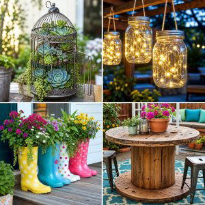 25 Recycled Garden Ideas for Patio Decor
