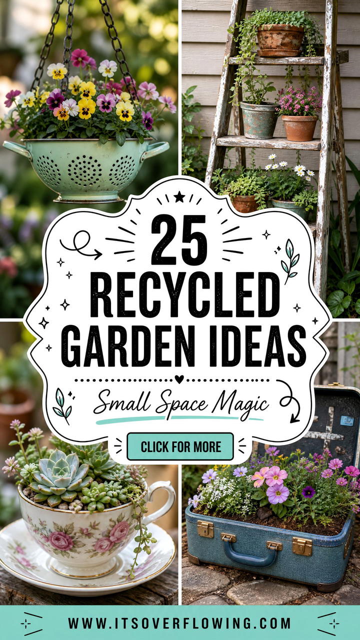 25 Recycled Garden Ideas for Small Spaces to Maximize - 25 Recycled Garden Ideas for Small Spaces to Maximize