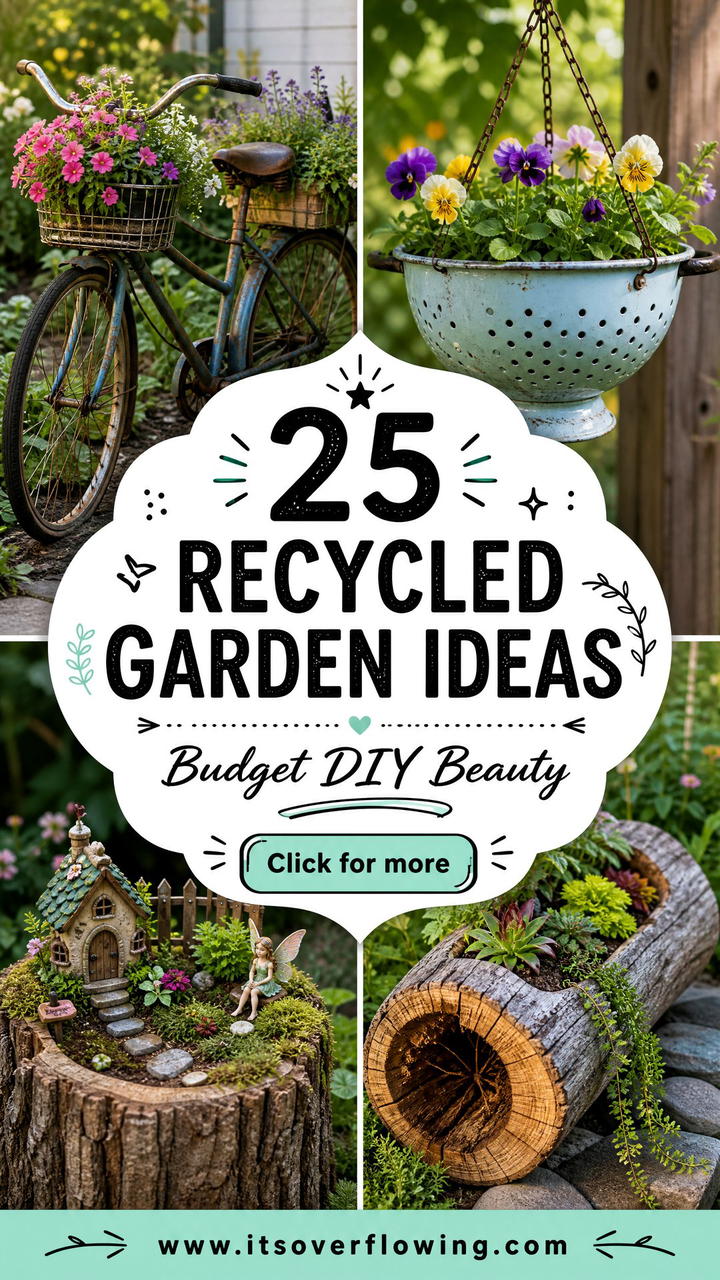 25 Recycled Garden Ideas on a Budget for Easy DIY - 25 Recycled Garden Ideas on a Budget for Easy DIY