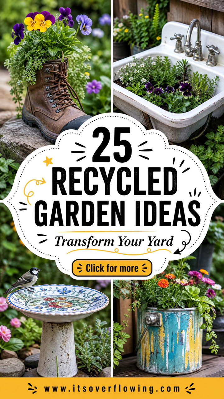25 Recycled Garden Ideas to Transform Your Yard - 25 Recycled Garden Ideas to Transform Your Yard