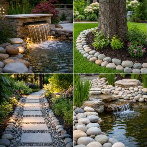 25 River Rock Edging Ideas for Your Garden