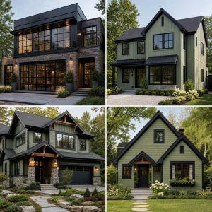 25 Sage Green House With Black Trim Ideas for Curb Appeal