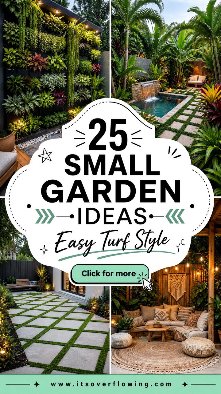 25 Small Garden Ideas With Artificial Turf For Easy Style - 25 Small Garden Ideas With Artificial Turf For Easy Style