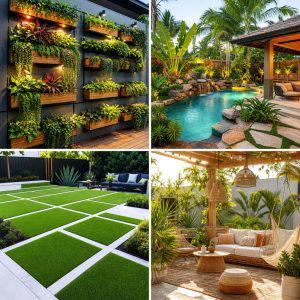 25 Small Garden Ideas With Artificial Turf For Easy Style